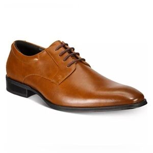Alfani Dark Tan Andrew Plain Toe Derby’s Sz 11.5 M